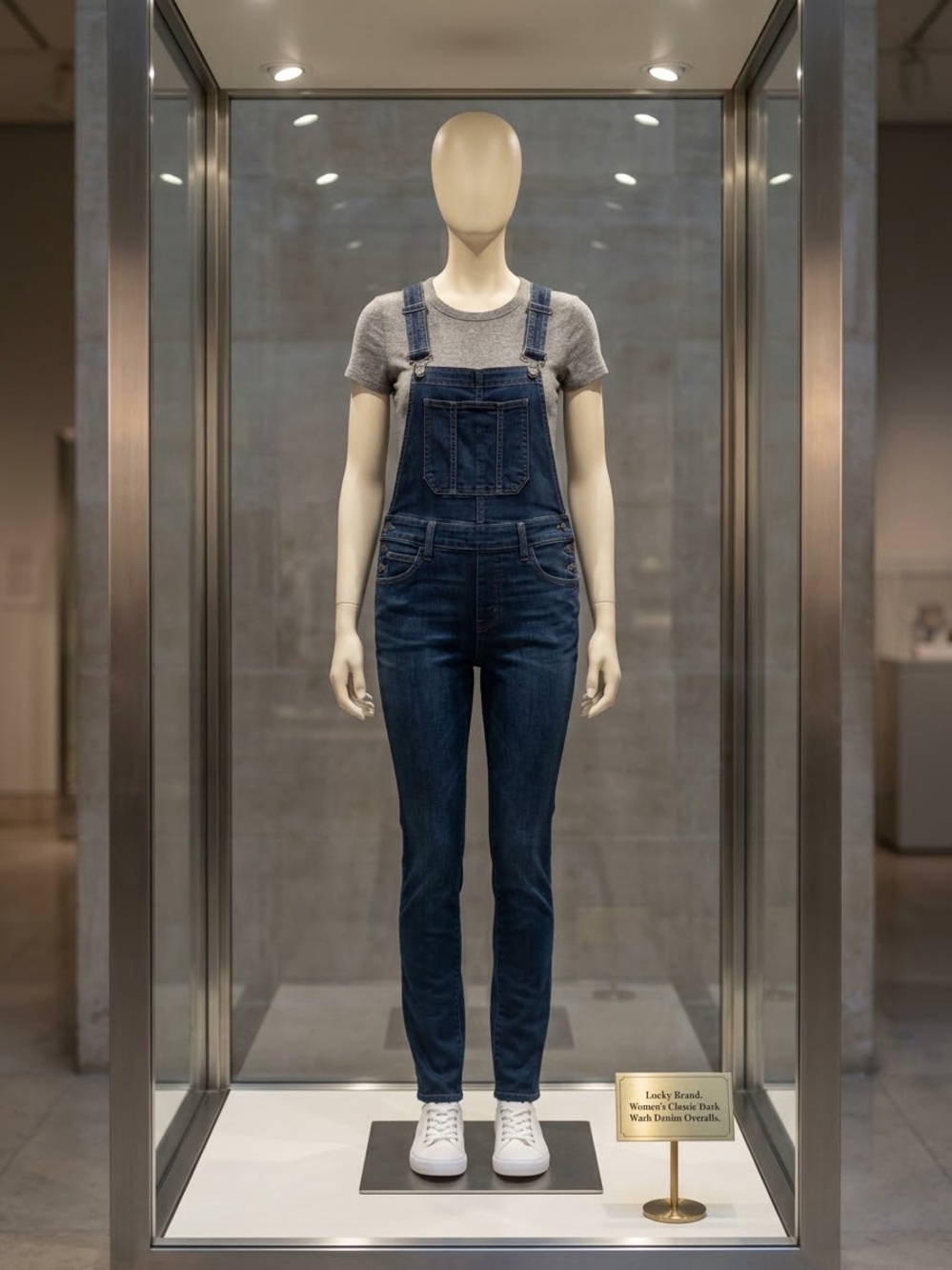 Lucky Brand Dark Blue Denim Overalls